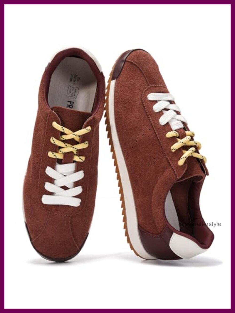Genuine Suede Womens Sneakers Memory Foam Lace-Up Comfort Athletic Shoes